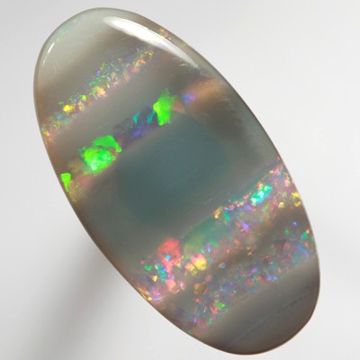 SOLID SEMI BLACK OPAL "Easter Egg" Banded pattern with bright fire, very unique SEE VIDEO
